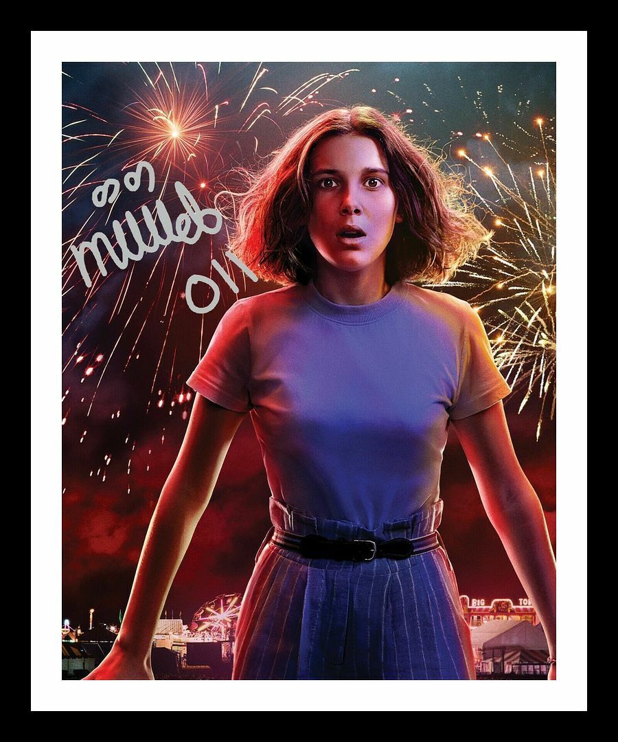 Millie Bobbie Brown - Stranger Things Autograph Signed & Framed Photo Poster painting