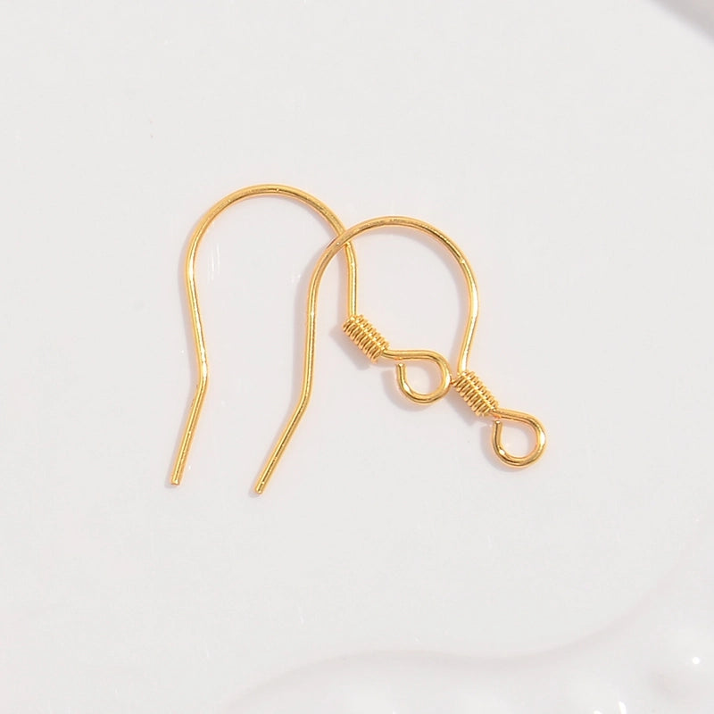 1 Pair 925 Sterling Silver 22K Gold Plated Rose Gold Plated Rhodium Plated Geometric Hook Earring Findings Jewelry Accessories