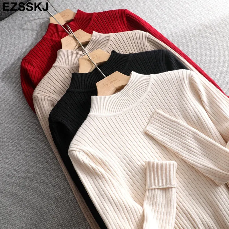 Autumn Winter long thick straight Sweater dress women solid loose pure solor Thick dress Female oversize knit dress Long sleeve