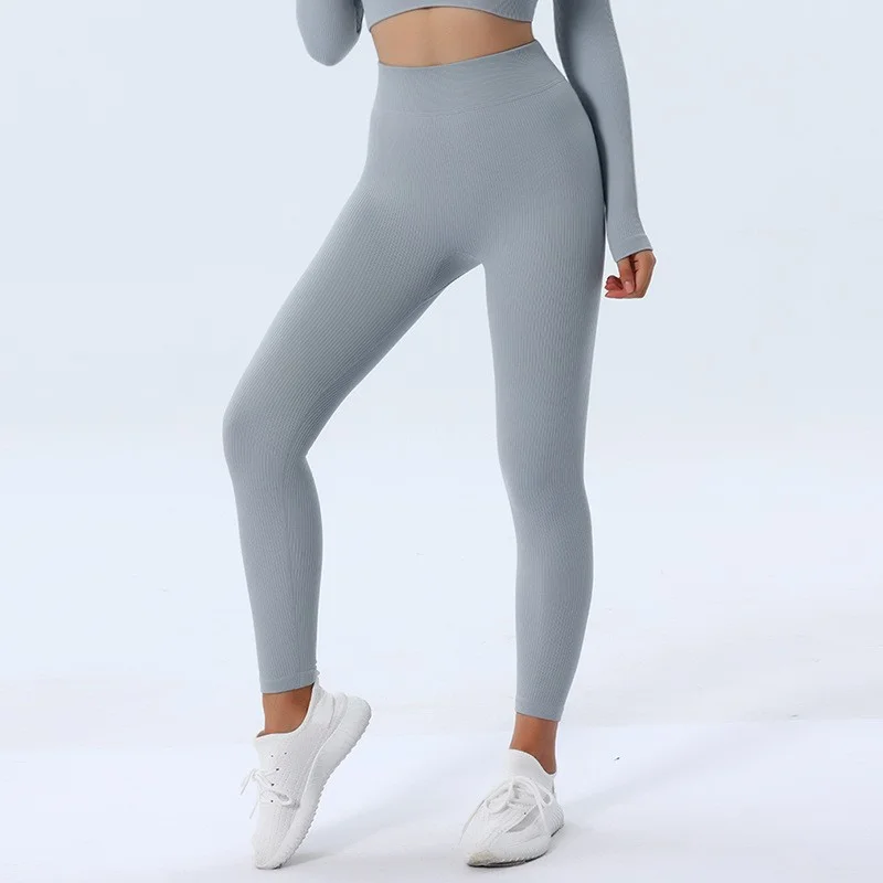Breathable Yoga Pants High Waist Hip Lifting Sports Yoga Pants Tummy Control Stretch Fitness Sports Pants