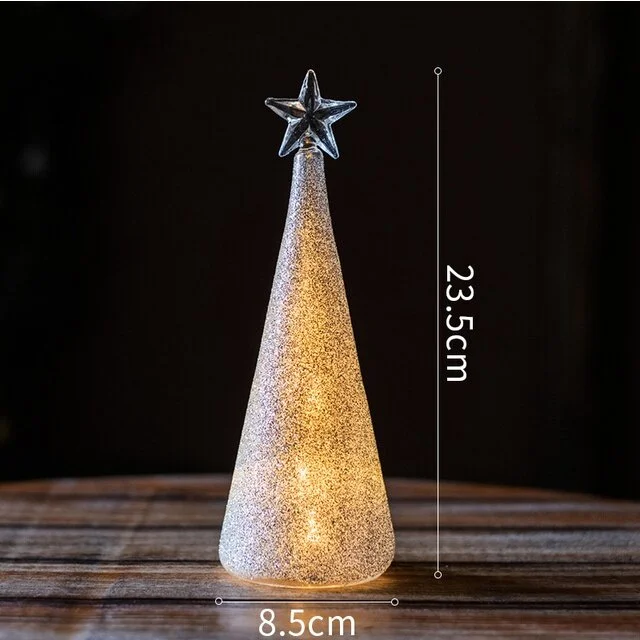 Glittering Glass Christmas Tree Decoration