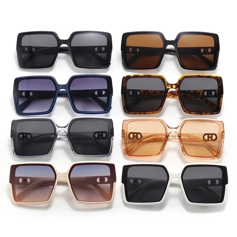 Casual Minimalist Gradient Color Pc Square Full Frame Women’s Sunglasses