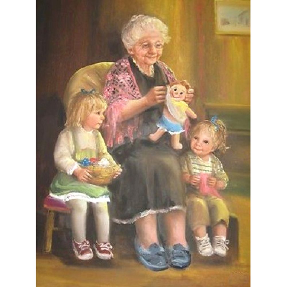 Old Man Child - Full Round - Diamond Painting (30*40cm)