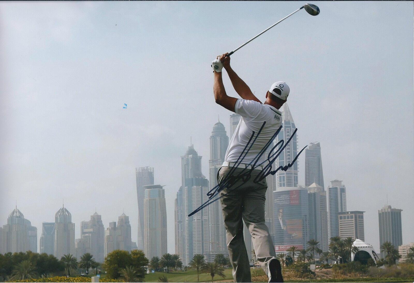 Henrik STENSON SIGNED Golf AUTOGRAPH Photo Poster painting AFTAL COA Omega Dubai Desert Classic