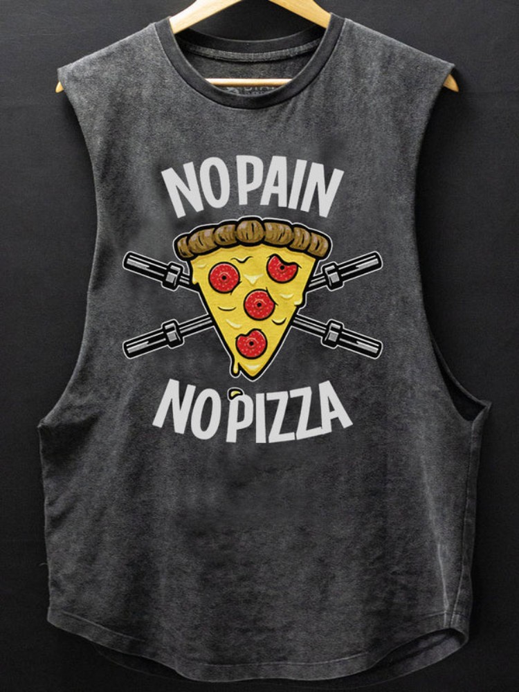 No Pain No Pizza Scoop Bottom Cotton Tank / Rvogue / Rvogue