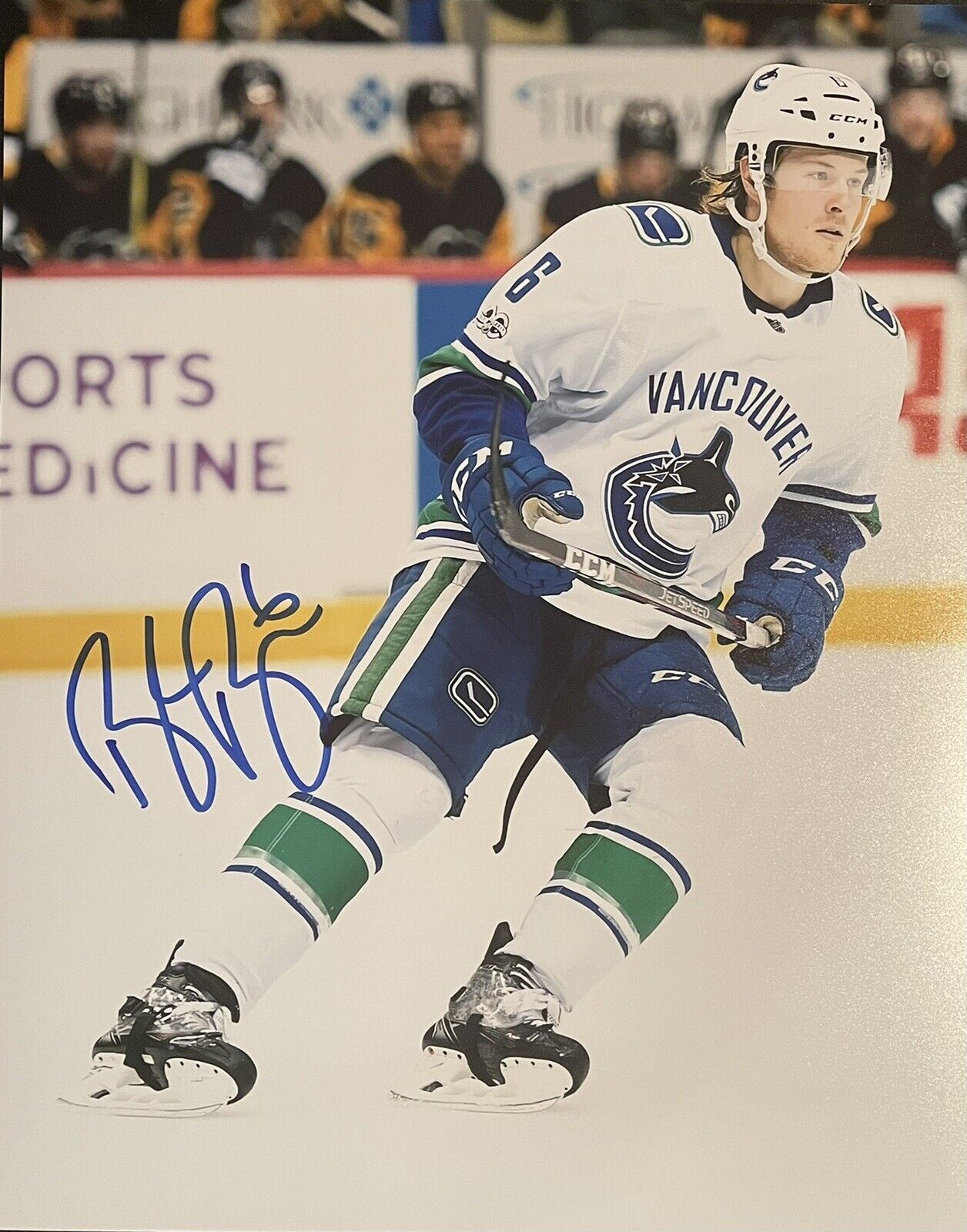 Brock Boeser Signed Vancouver Canucks 8x10 Photo Poster painting Proof