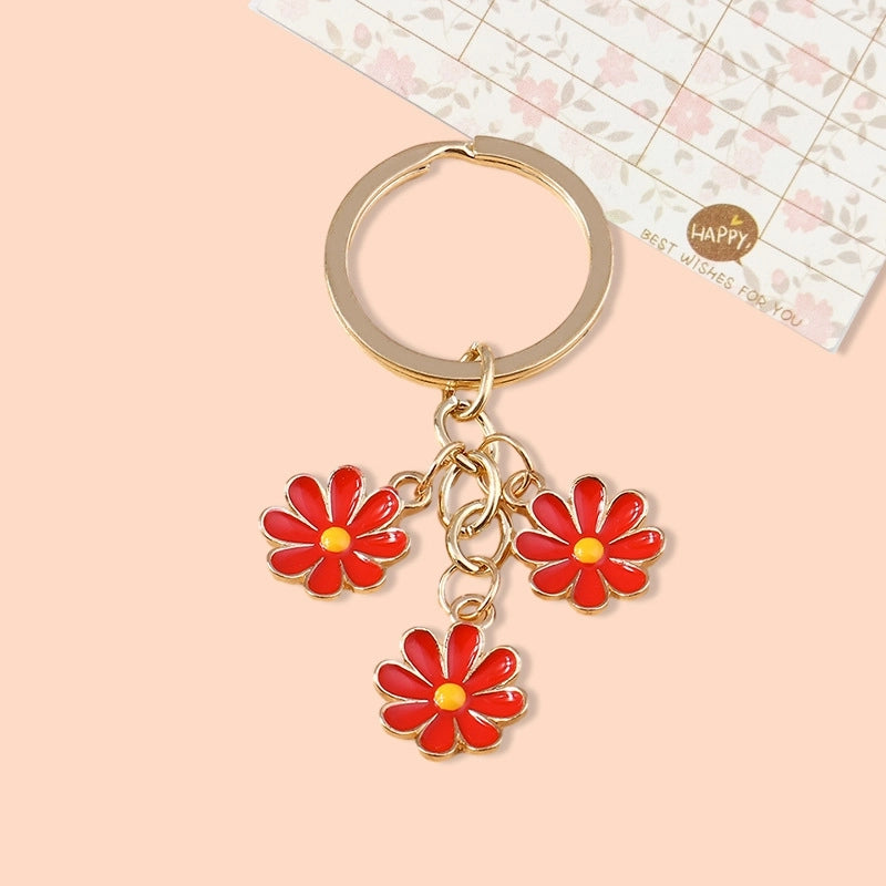 Cute Daisy Alloy Women’s Keychain