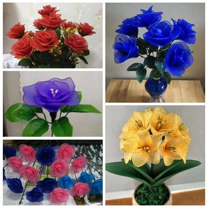 5PCS Tensile Nylon Stocking Flower DIY Flower Making Material Handmade Craft Wedding Party Handmade Crafts DIY Wreath Supplies