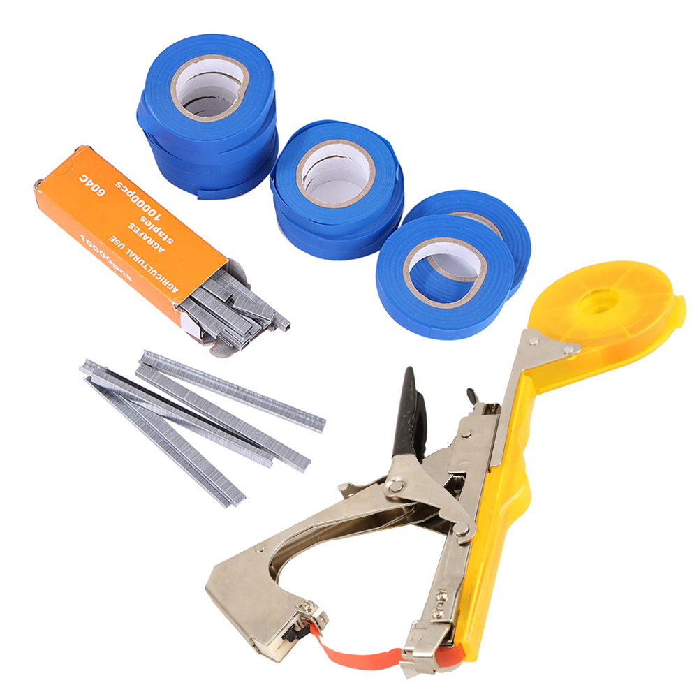 

Tying Machine Set Garden Plant Branch Tapetool Tapener with Tapes for Grape, Blue, 501 Original