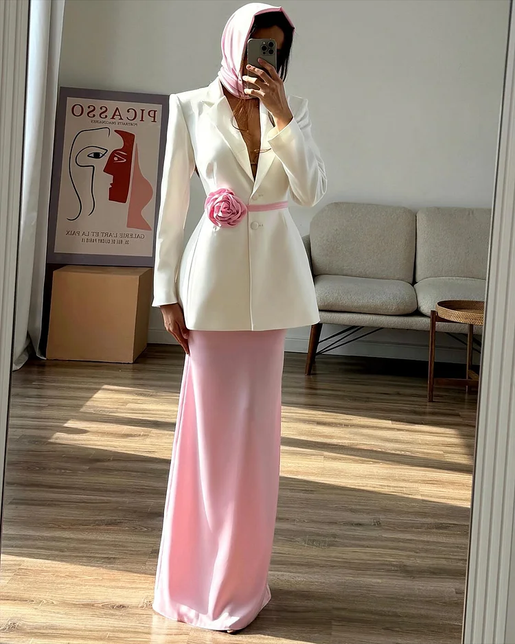 Women's Lapel Long Sleeve Two-Piece Suit