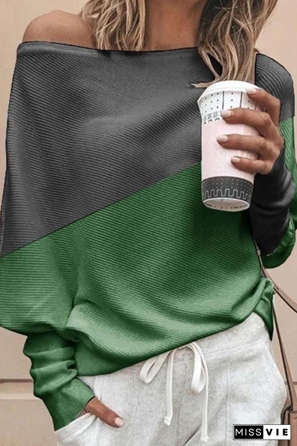 Casual Comfy Off Shoulder Top