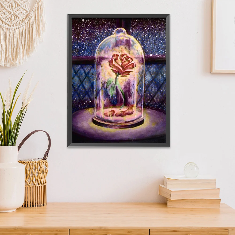 11ct Stamped Cross Stitch - Rose in Glass(35*48cm)