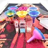 Gradient Color Diamond Painting Organizer Funnel Morning Glory Design Portable Drill Funnel for DIY Craft Easy Transfer Tools (Style C)