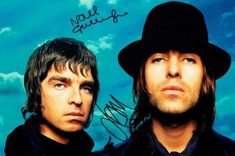 LIAM & NOEL GALLAGHER Signed Photo Poster paintinggraph - Rock Band OASIS Britpop - preprint