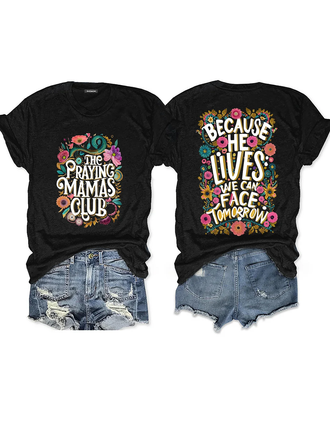 Praying MAMAS Club Christian T-shirt