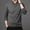 Thin V-Neck Panel Sweater