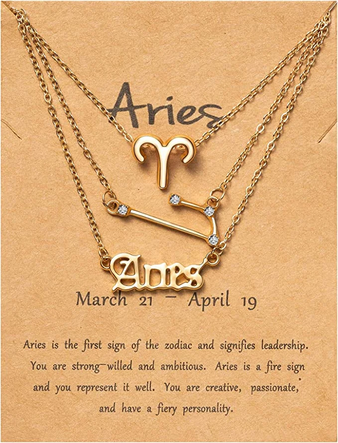 Zodiac Sign Necklace Set