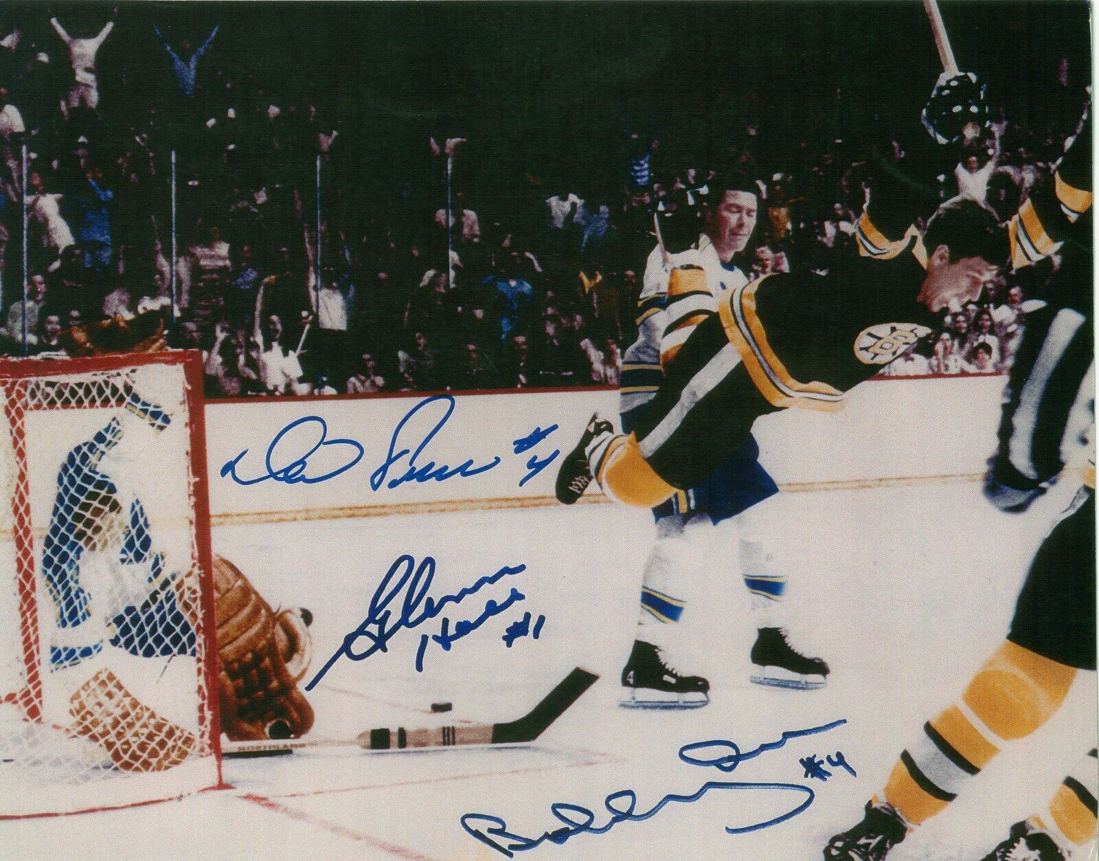BOBBY ORR - GOAL Autographed Signed 8x10 Reprint Photo Poster painting !