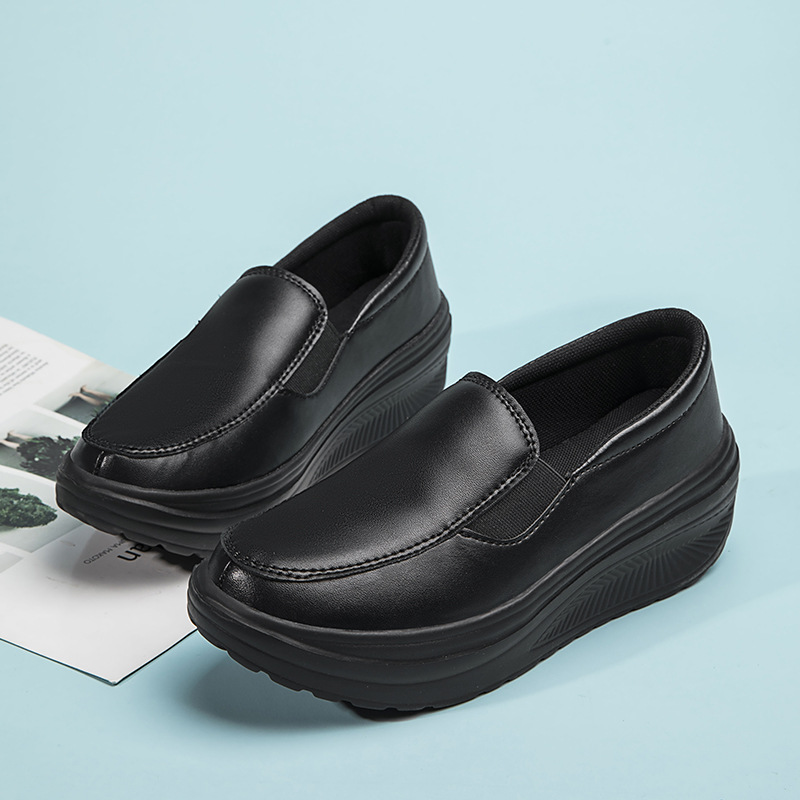 Mature Women Platform Loafers Flat Shoes Sneakers