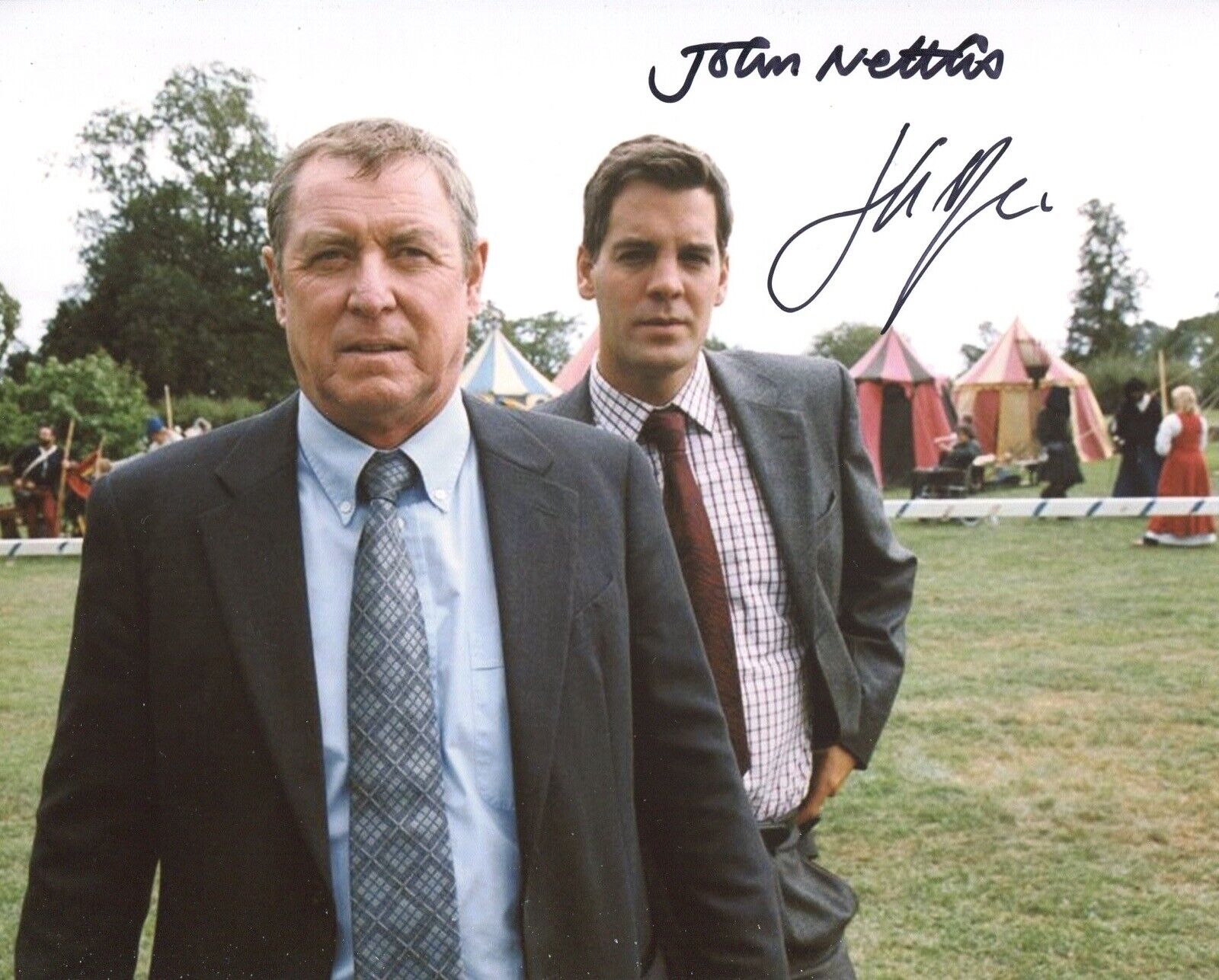 MIDSOMER MURDERS cast signed Photo Poster painting John Hopkins & John Nettles!