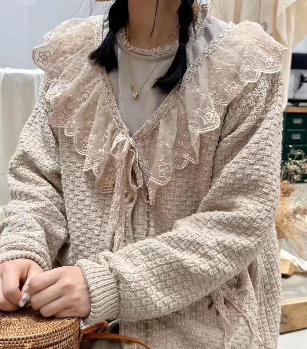 Chicfifth Sweater Women Winter Long Sleeve High Quality Autumn Vintage Top Knitted Cardigan