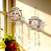 2pcs DIY Diamond Painting Parrot Wind Chimes Crystal Window Suncatcher Craft Set Birthday Gifts Home Garden Decor