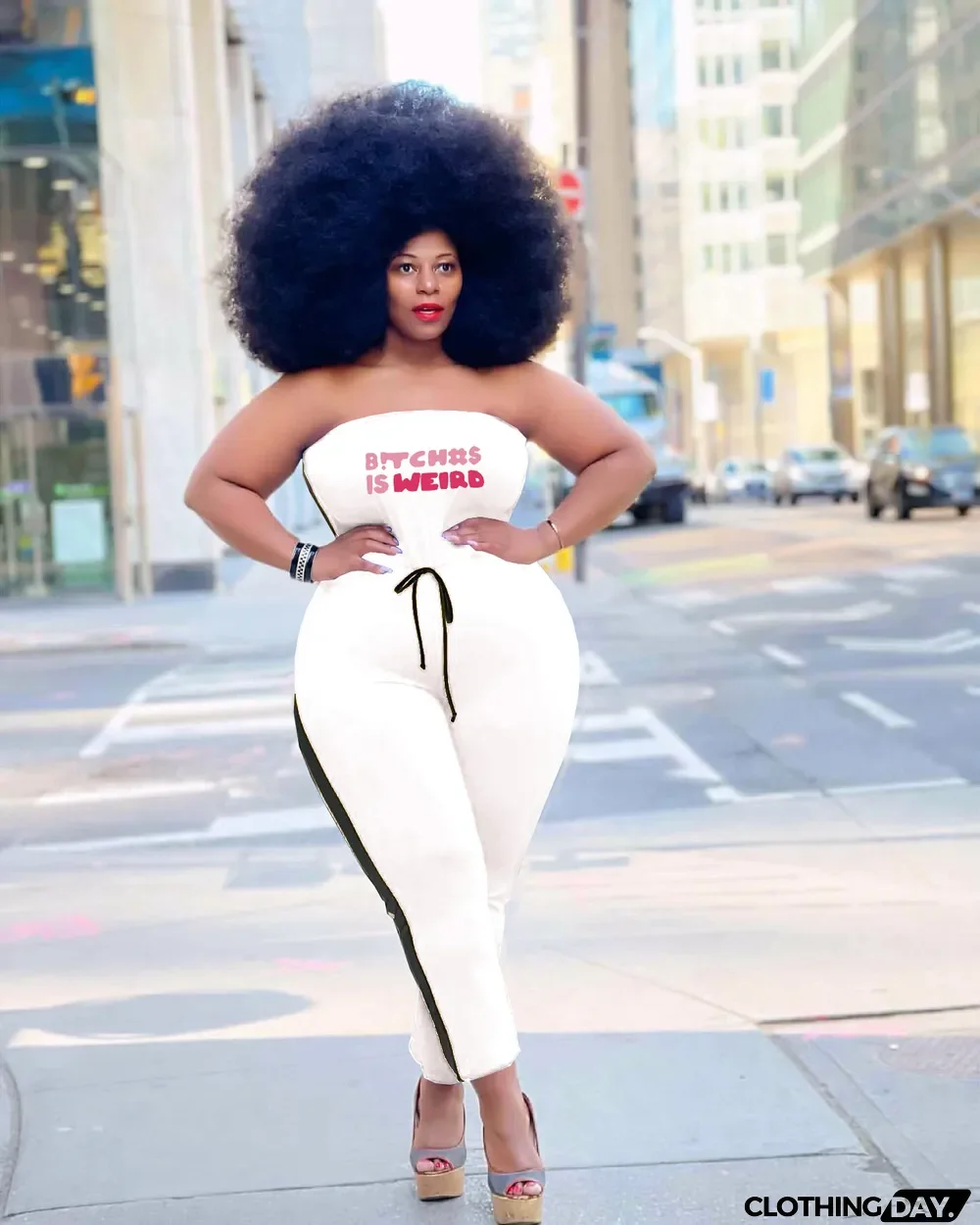 Summer Ladies Fashion Sexy Strapless Letter Print Plus Size Jumpsuit