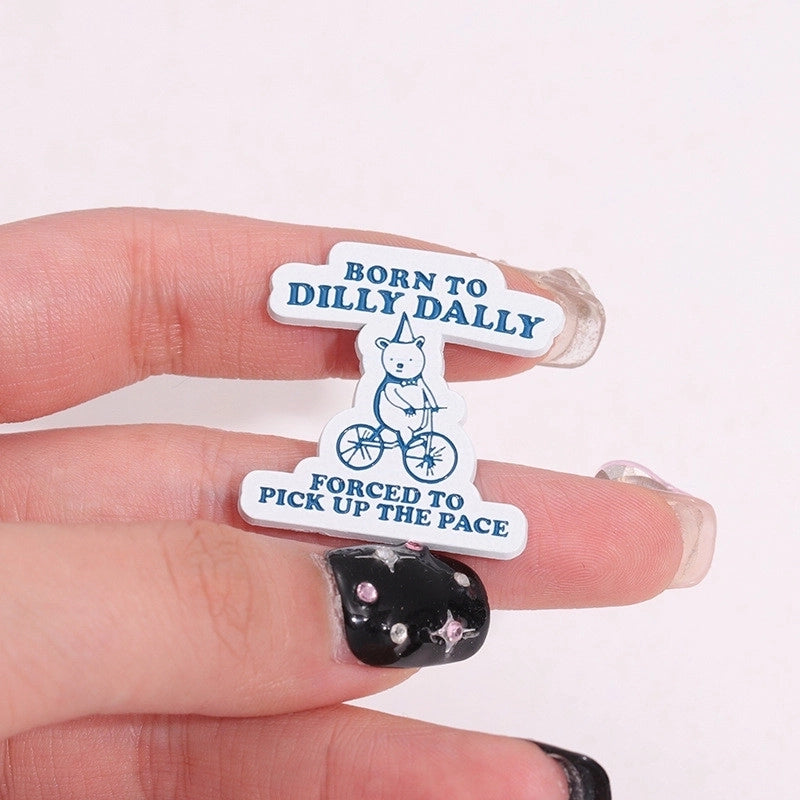 Cartoon Style Cute Cowboy Style Pin Animal Letter Glasses Alloy Stamping Stoving Varnish Plating Unisex Badge Brooches Collar Pin