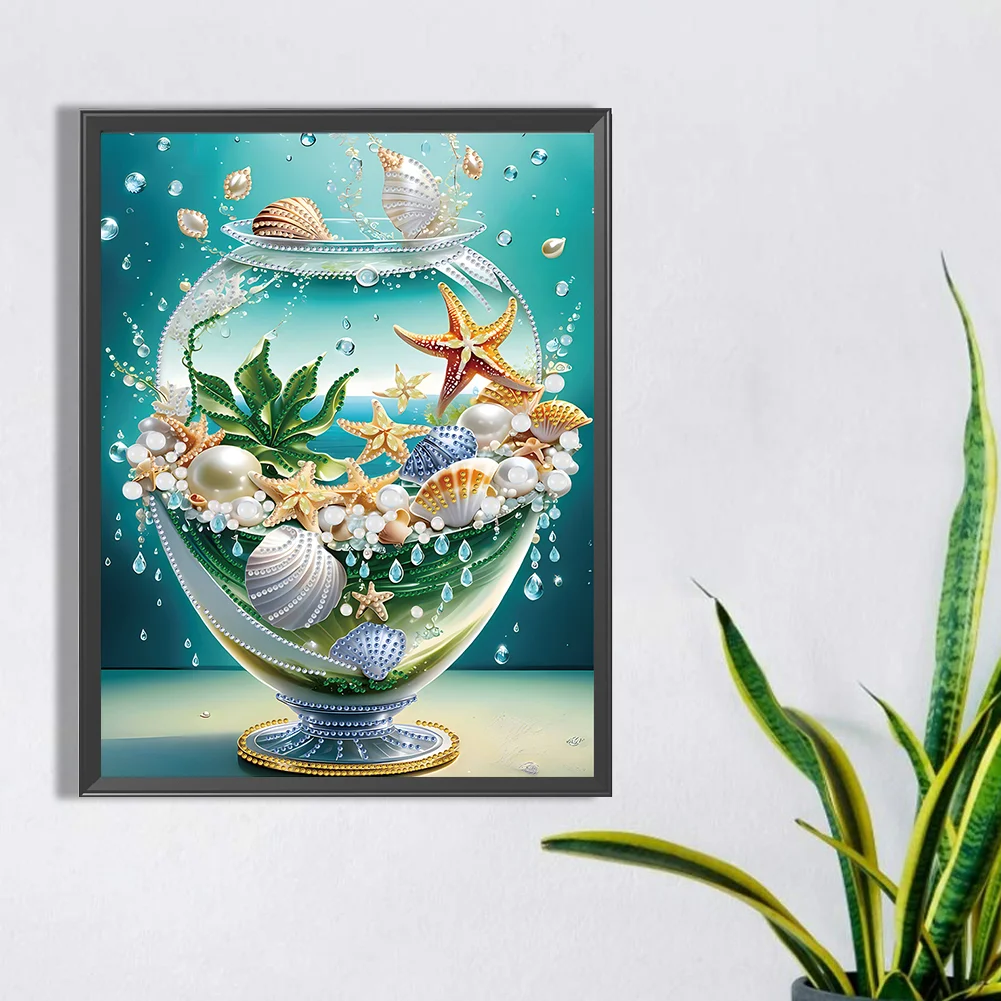 Diamond Painting - Partial Special Shaped Drill - Seashell(Canvas|30*40cm)