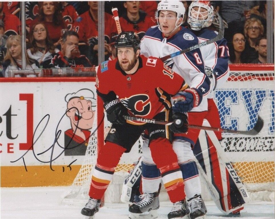 Calgary Flames Tanner Glass Autographed Signed 8x10 NHL Photo Poster painting COA #1