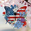 (US Local)Acrylic Independence Day Butterfly 5D DIY Diamond Painting Dots Pendant Hanging Kit