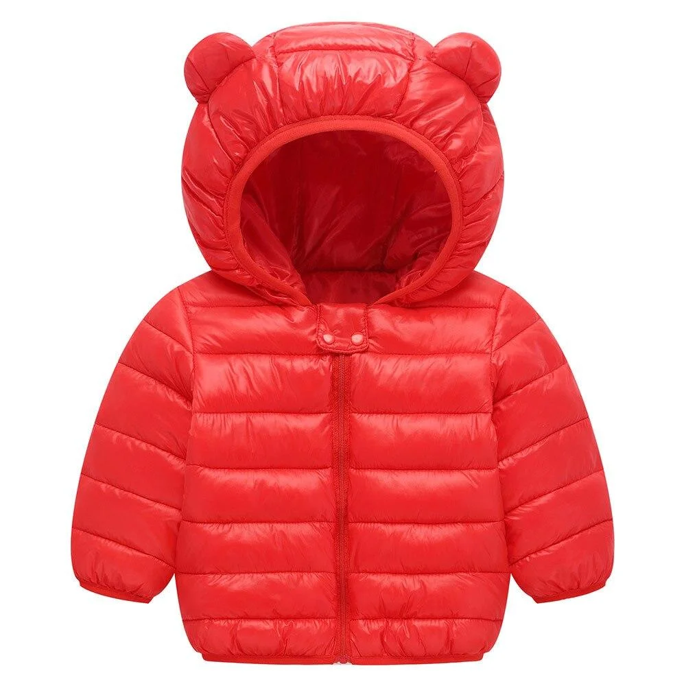 Baby Girls And Boys Down Jacket Winter Hooded Warm Coats For Boys Lovely Toddler Kids Clothes 1-5 Years Children Clothing