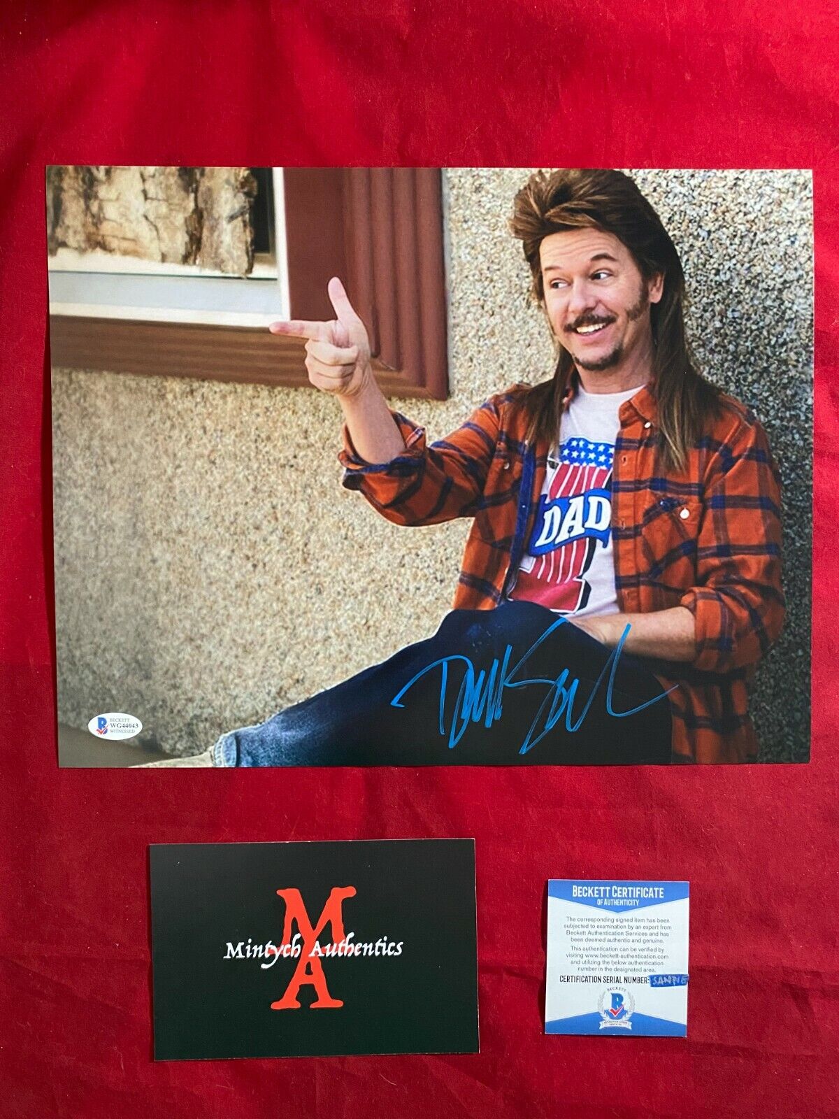 DAVID SPADE AUTOGRAPHED SIGNED 11x14 Photo Poster painting! JOE DIRT! BECKETT COA! SNL! COMEDY!