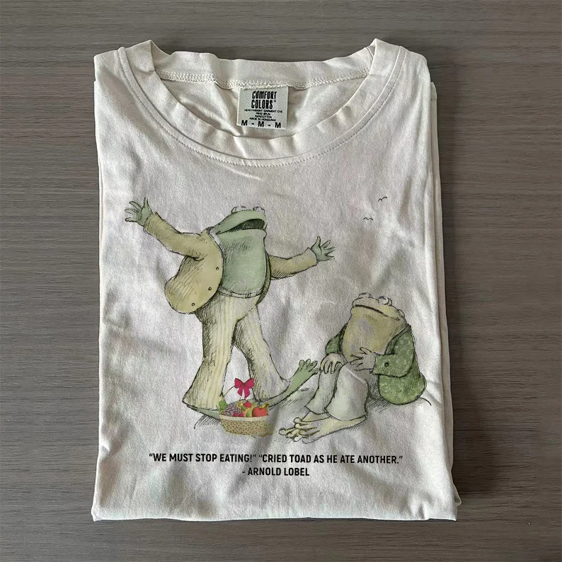 Eagerlys Frog And Toad Retro Funny Frog T-shirt Eagerlys