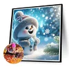 Bonhomme de neige-Perceuse ronde peinture diamant-30 * 30cm