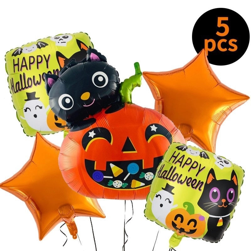 2 Pieces Halloween Geometric Aluminum Film Party Balloon