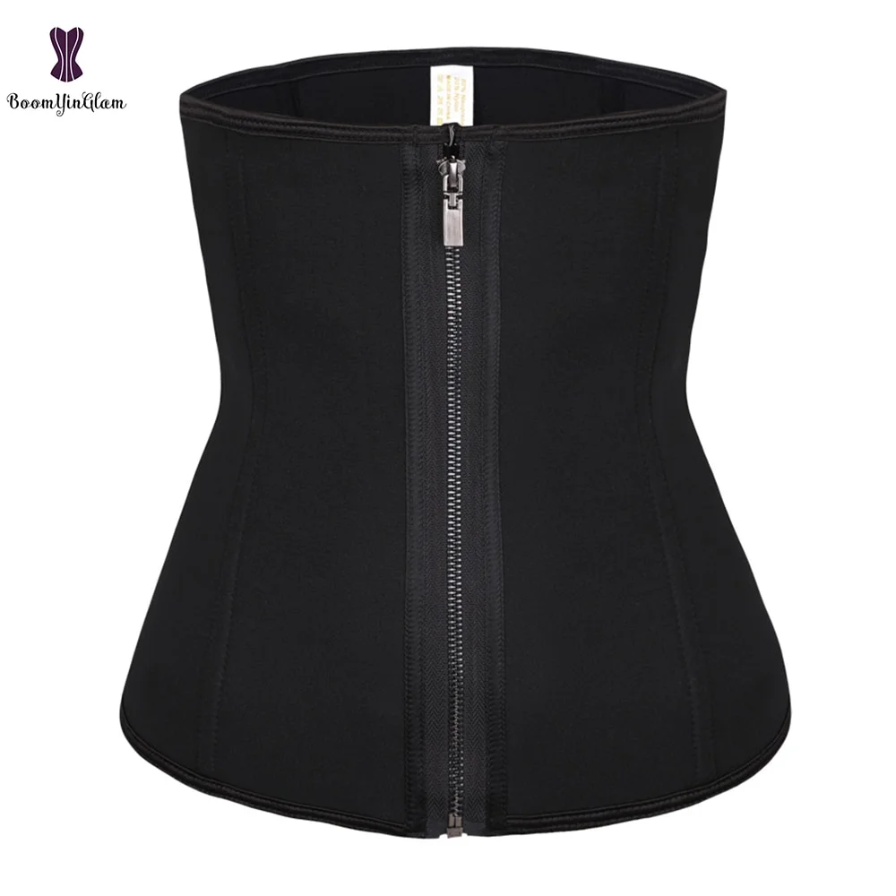 Billionm Women Zip Up Waist Trainer XS To 6XL Body Shapewear Neoprene Waist Shaper With 6 Steel Bone 611#