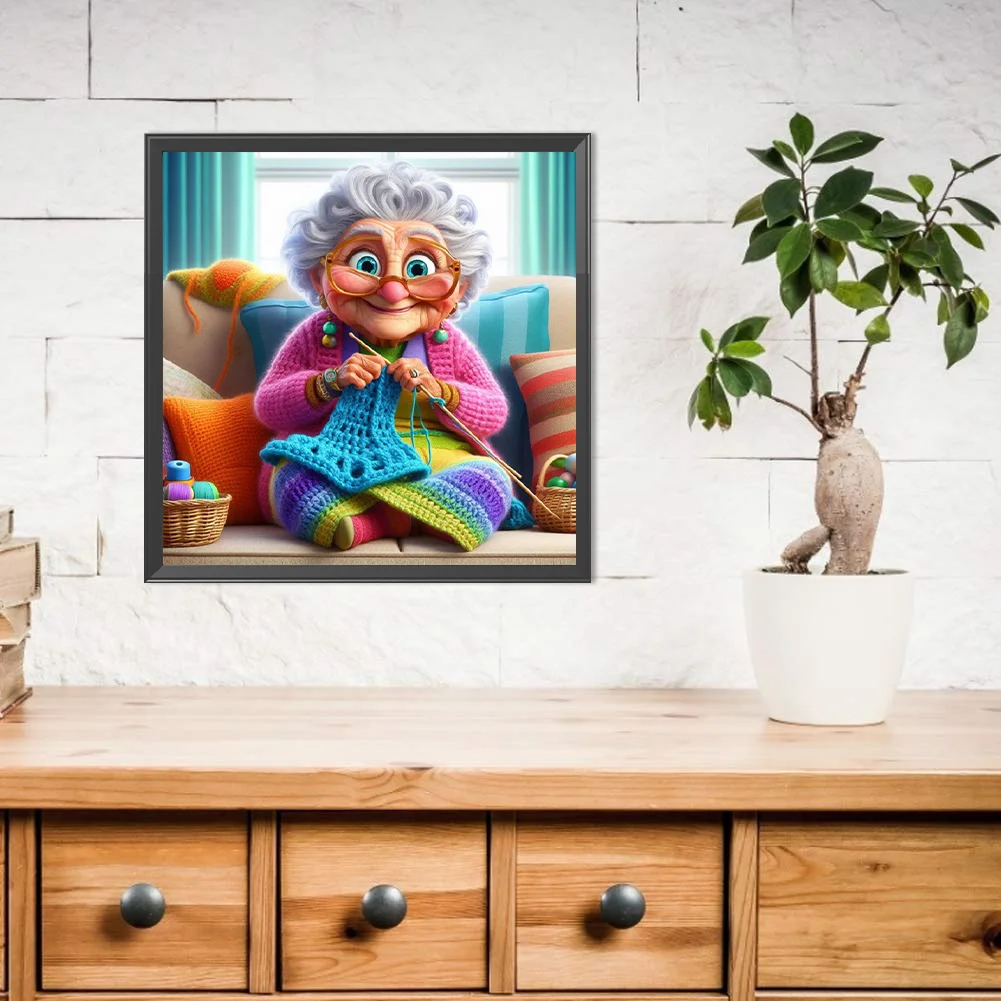 Diamond Painting - Full Round Drill - Grandma(Canvas|40*40cm)