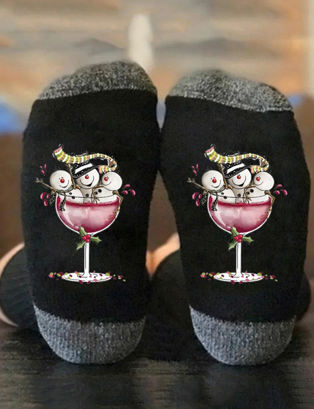 Snowman Winetub Party Socks