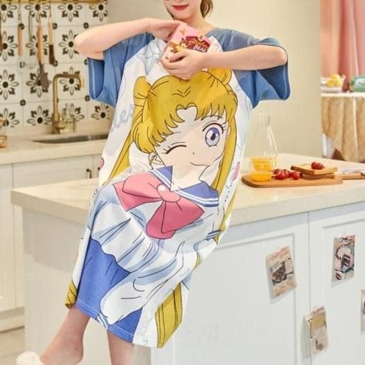 Cute Summer Sailor Moon Homewear Pajamas Dress SP16251