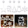 5 Pack Christmas Window Lights Decorations with Suction Cup Battery Powered LED Sucker Lamp Multifunctional Xmas Decorative Lights for Christmas Window Glass Wall Indoor Decorations