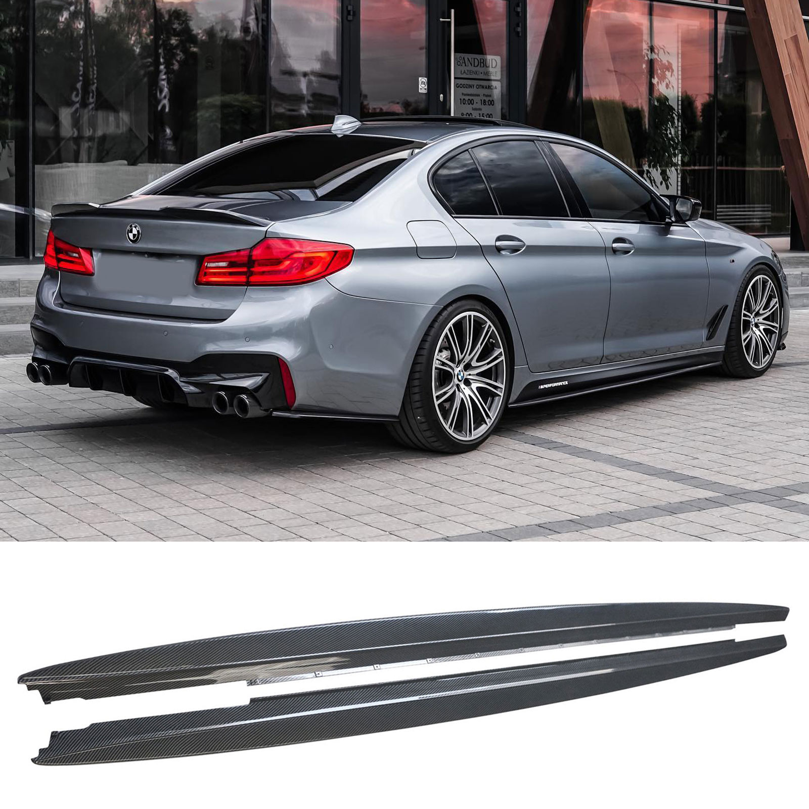 Side Skirts For BMW 5 Series G30 G31 540i 2017-2023 M Sport