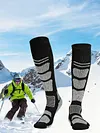 Winter Thermal Ski Socks Thicken Warm Hiking Socks Over-The-Knee Wool Socks
