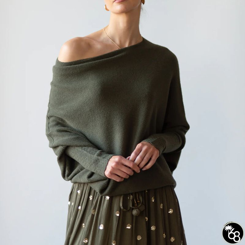 Batwing Long Sleeve Solid Comfort T-shirt | 168DEAL