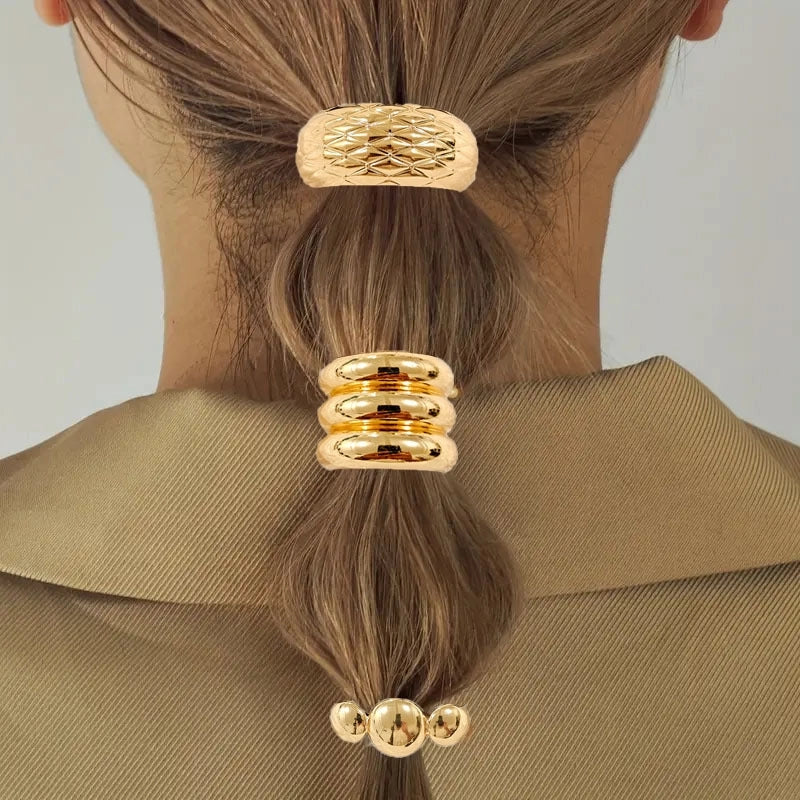 Streetwear Women's Geometric Alloy Plating Hair Tie
