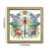 Dragonfly DIY Special Shape Double sided Print Clear Diamond Art Kit Wooden Framed Diamond Painting Kit(21.5x21.5cm)