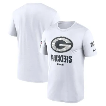 Men's Green Bay Packers  White 2024 Salute To Service Legend Performance T-Shirt