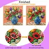 DIY Pre-Framed Flower Vase Button Art Canvas Kit