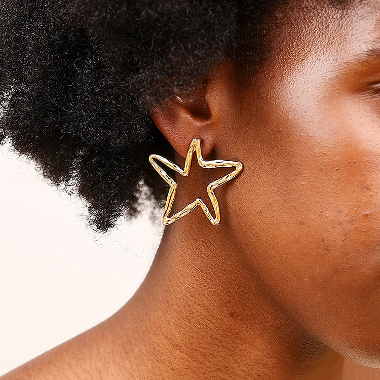 Cutout Starfish Earrings