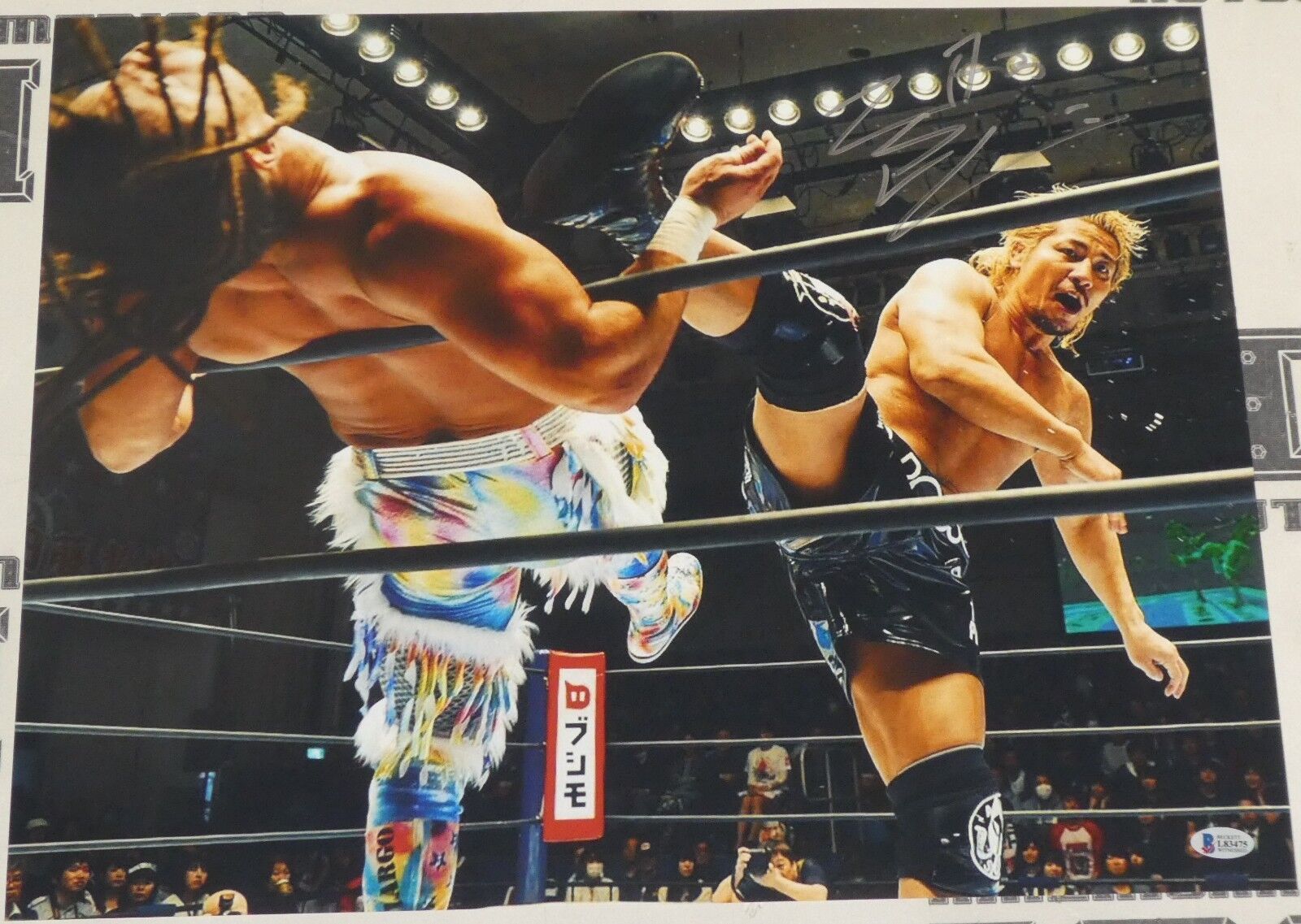 Yujiro Takahashi Signed 16x20 Photo Poster painting BAS COA6 Bullet Club New Japan Pro Wrestling